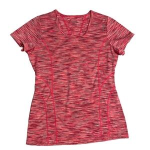 Reebok Woman's Active Work Out Shirt Top, Light Weight Breathable Pink Fuchsia S